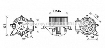 AVA QUALITY COOLING pe8390 -  Электродвигатель, вентиляция салона